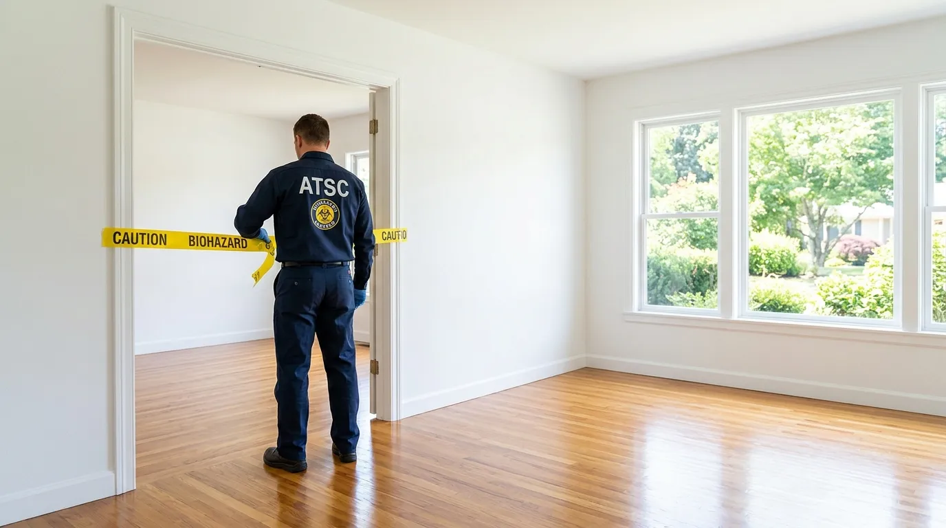 Certified biohazard cleanup crew performing Decomposition Cleanup in Grand Haven